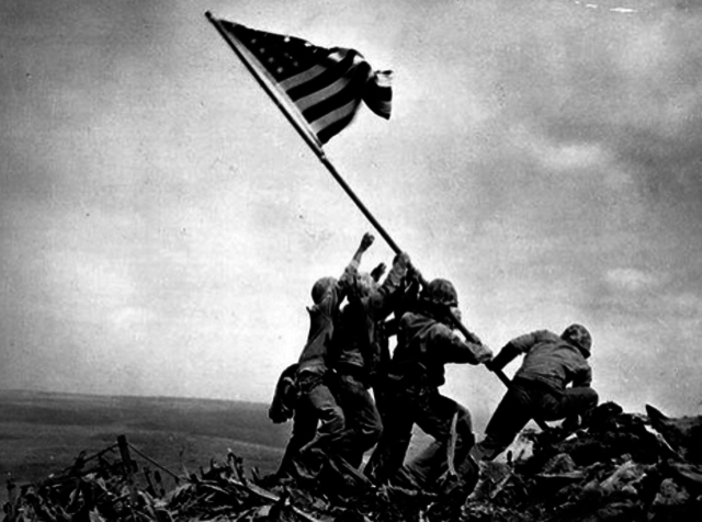 Battle of Iwojima japan hid in caves we won famous picture