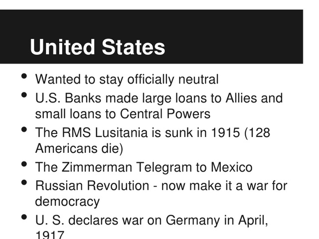 United States Loans To Allied Powers