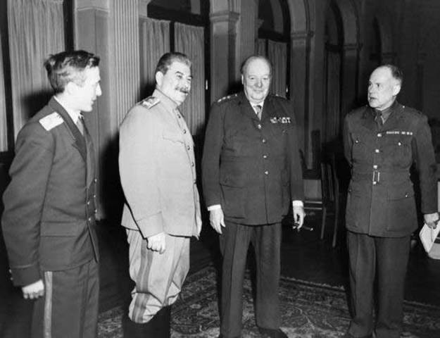 The beginning of the conference between the leaders of the USSR , the US and the UK
