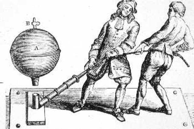 otto von guericke invents the air pump