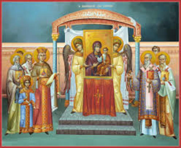 Empress Theodora restored icons to the Eastern Churches