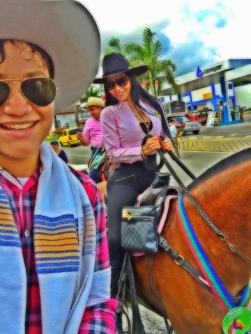 Cabalgata con mi hijo mayor kevin