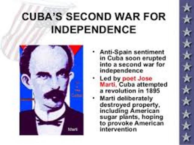Jose Martí led Cuba's Second War for Independence
