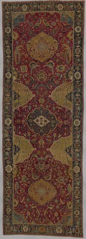 Indo-Persian Carpet with Medallions Artwork