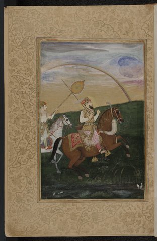 The Emperor Shahjahan Riding, with the Aftabi orSunshade Held Over His Head Artwork