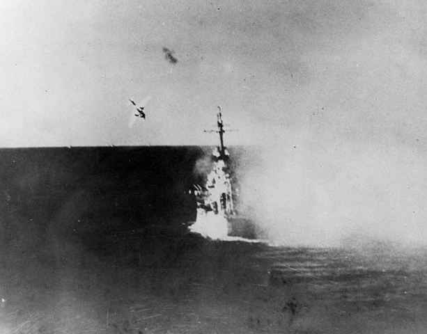 First kamikaze attack
