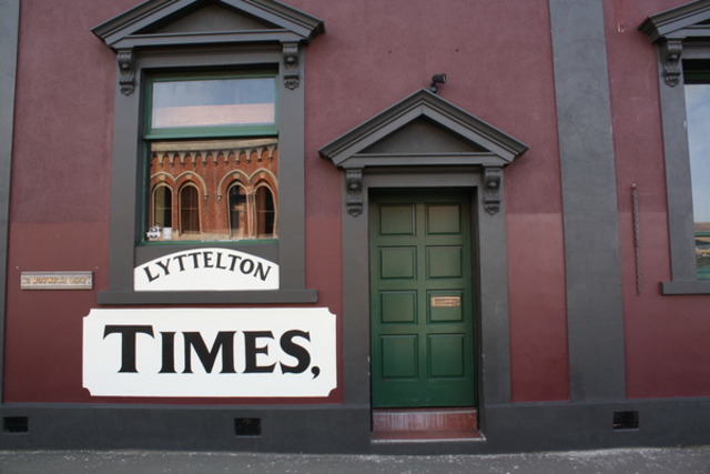 first issue of the Lyttelton Times.