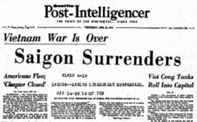 South Vietnam falls to Communism