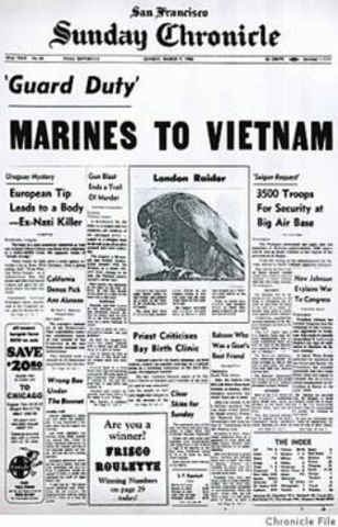 U.S Sends troops to South Vietnam