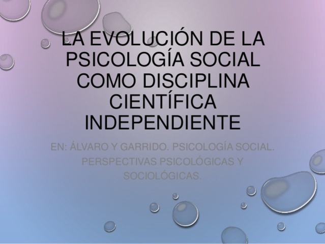 psicologia social como ciencia independiente