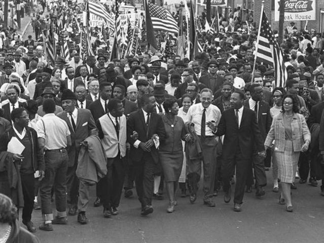 Led thousands of protesters 50 miles from Selma to Montgomery Alabama