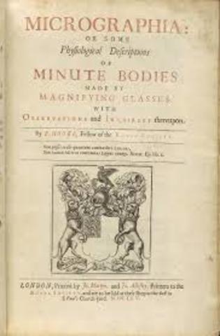Robert Hooke publica Micrographia