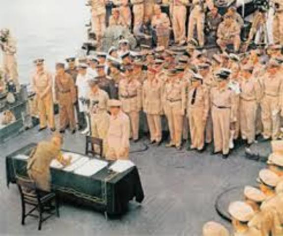 Japan surrenders