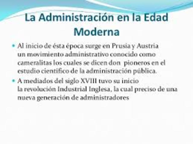 Inicio Etapa Moderna de la ADMINISTRACIÓN