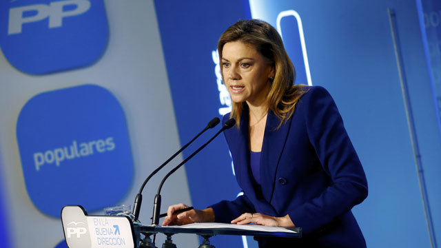 Cospedal sugiere que el objetivo de lasprotestas de Burgos no era parar lasobras