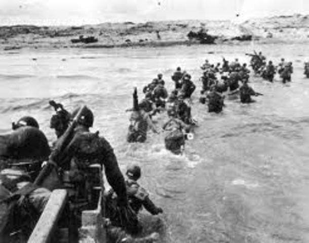American and other Allied troops landed in Normandy