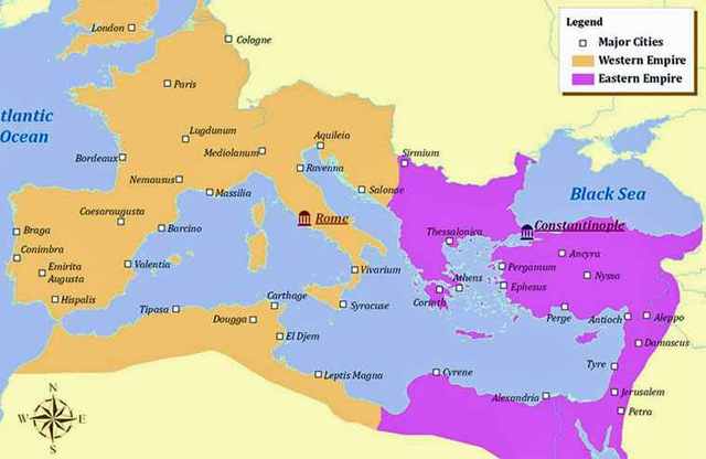 Eastern and Western Roman Empire