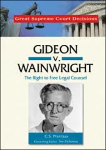 Gideon v Wainwright (Right to Counsel, due process)
