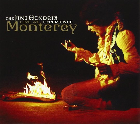 Jimi Hendrix plays at the Monterey Pop Festival