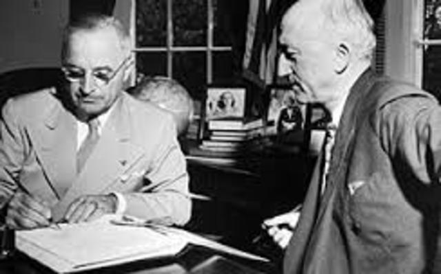 Truman signs United Nations Charter