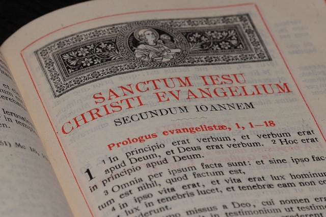 The christian Golspel was translated into latin