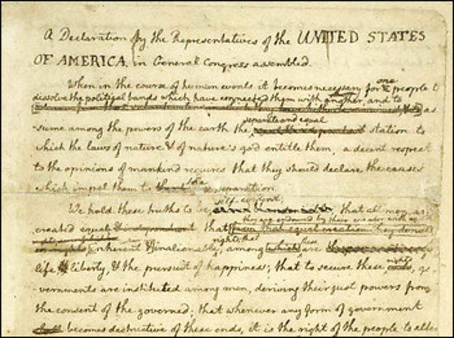 Draft of Decleration of Independence