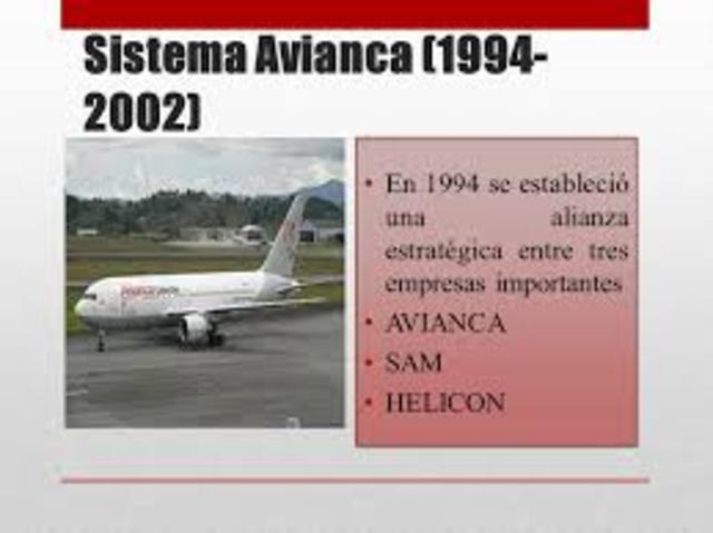 Se formó la alianza estratégica entre Avianca, la Sociedad Aeronáutica de Medellín, SAM, y Helicópteros Nacionales de Colombia, HELICOL, llamada Sistema Avianca.