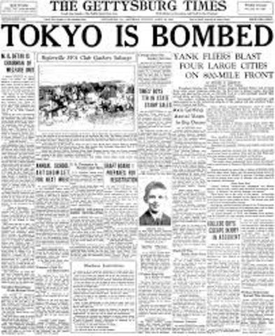 Doolittle leads air raid on Tokyo