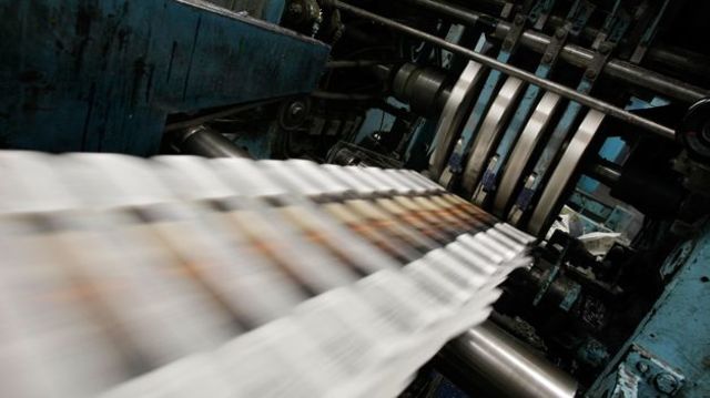 un diario coloco una rotativa rapida