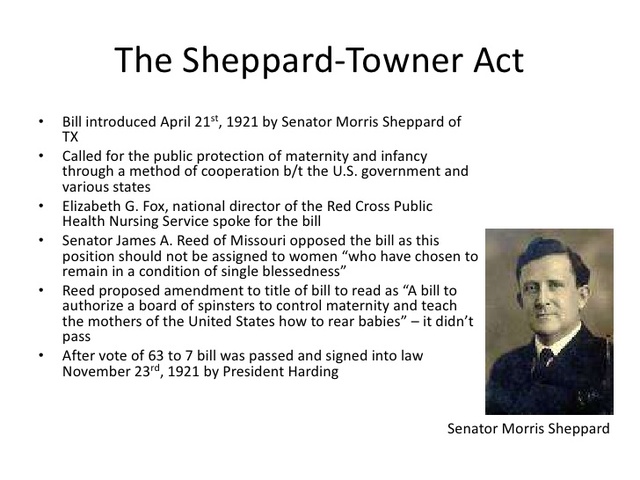 Sheppard Towner Act