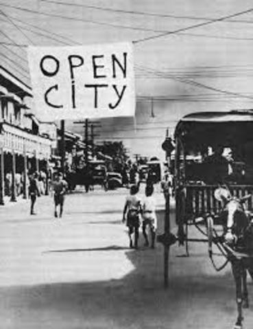 Manila declared "open city"