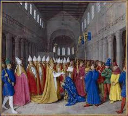 Pope Leo lll crowned Charlemagne King of the Franks