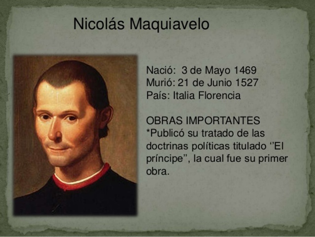 1525  Nicolás  Maquiavelo, Italia