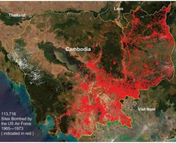 Nixon Begins Secret bombing of Cambodia