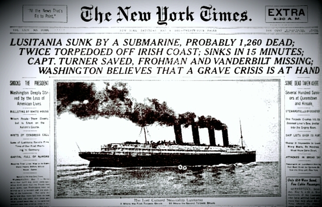 Lusitania sinks