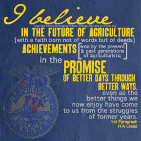 Official FFA creed adopted
