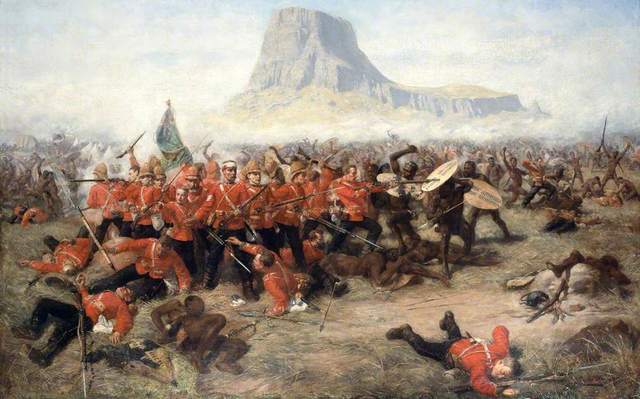 the British invade Zulu when the African nation refuses to give into British rule