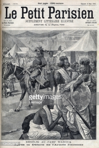 Menelik II notices differences in translation between Ehtiopian and Ititalian when studying the treaty they signed; believed he was giving up a bit of Ethiopia to Italy