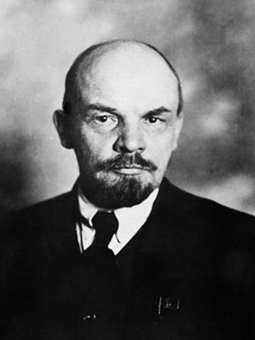Lenin leads Russian Revolution