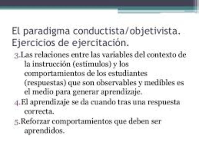 EL PARTADIGMA CONDUCTISTA-OBJETIVISTA