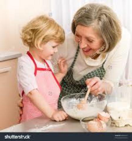Cociné galletas con mi abuela en dos mil ocho.