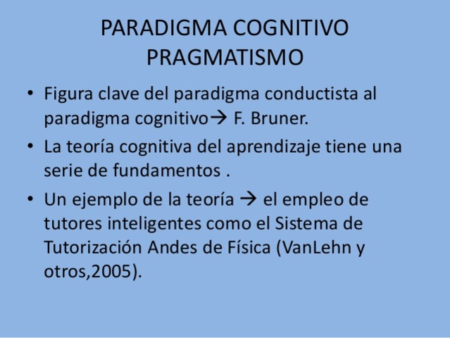 EL PARADIGMA COGNITIVO-PRAGMATICO