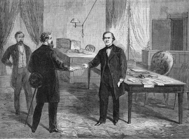 He was the first president to become impeached