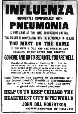 Start of Influenza Epidemic