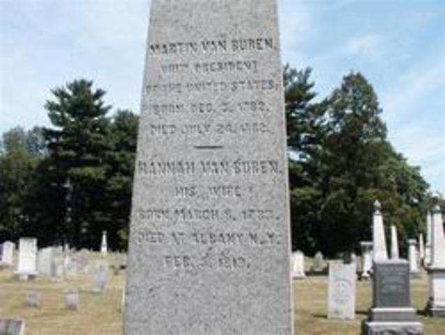 When Martin Van Buren died.