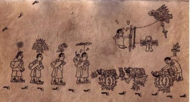 Los mexicas dejan Aztlán y se da el inicio de la peregrinación azteca.