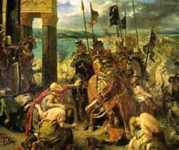 Emperor Alexius 1 contacts Pope Urban 2 for military help in the middle east