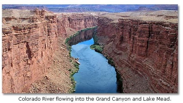 canoes on Colorado rivwe