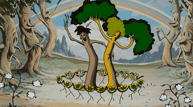 Flowers and Trees, su primera caricatura a color, debuta y además gana su primer premio de la Academia por Corto de Dibujos Animados.