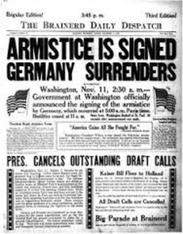 Germany was forced to seek an armistice.